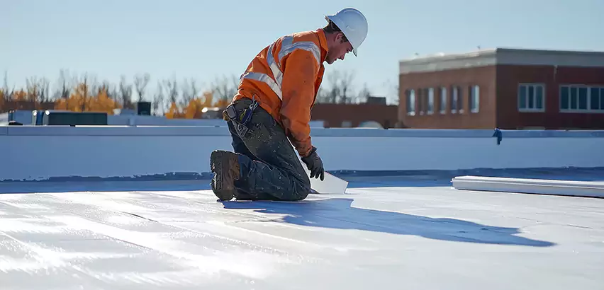 Flat Roof Drain Installation in Fox Island