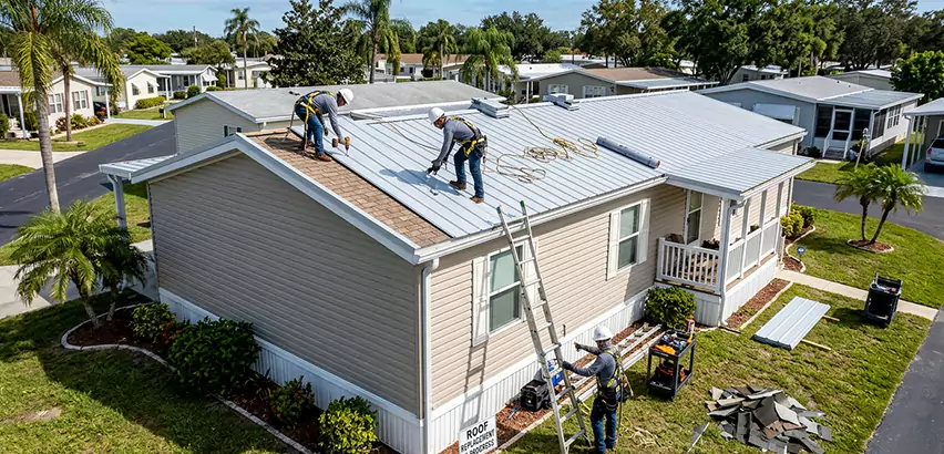 Mobile Home Metal Roof Replacement in Fox Island