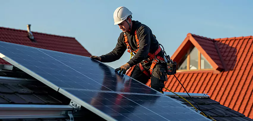 Solar Panels on Steel Roof Installation in Fox Island
